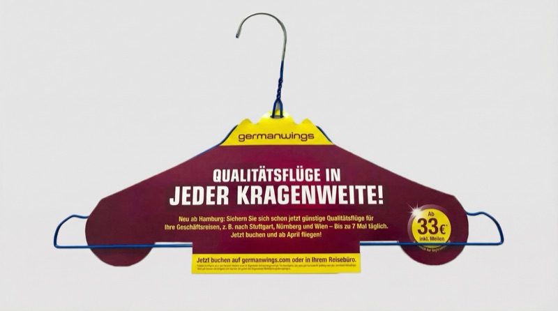 AdBügel Kampagne für Germanwings